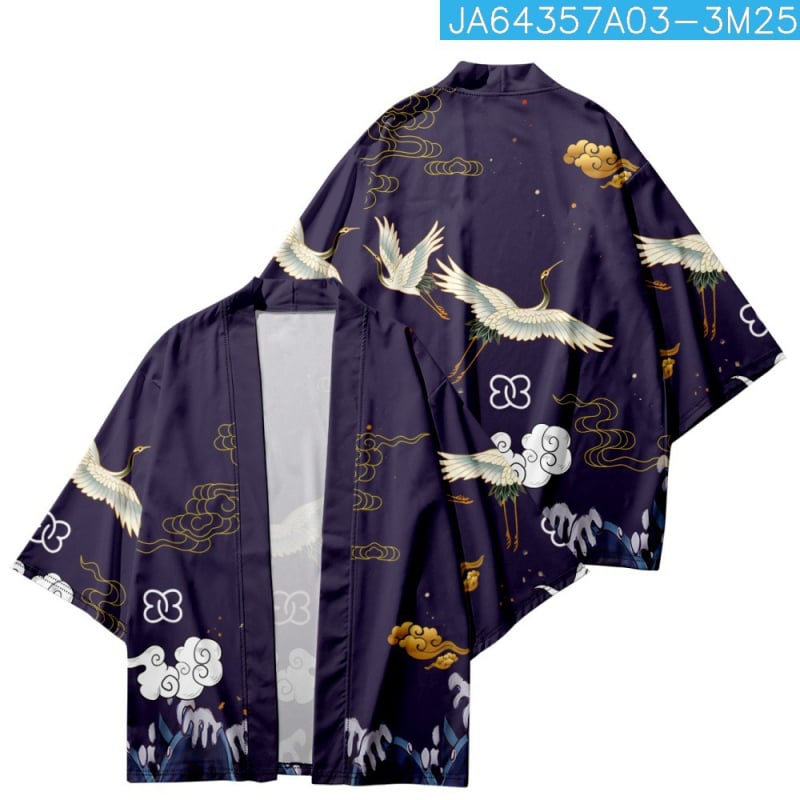Etno odev: kimono plášť s digitálnou potlačou, 100% polyester, voľnočasové oblečenie pre mužov, všetky ročné obdobia