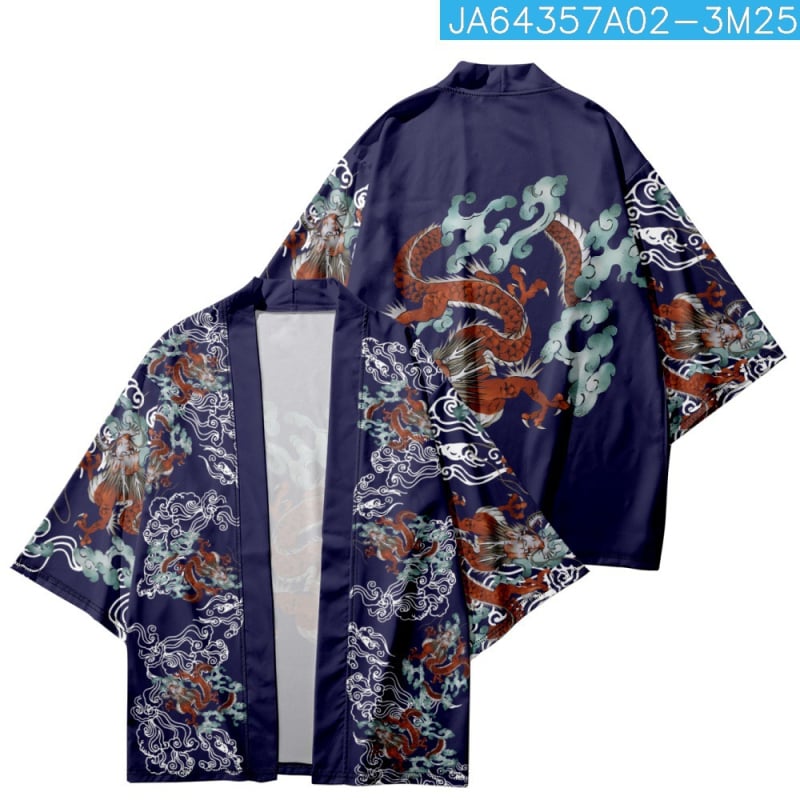 Etno odev: kimono plášť s digitálnou potlačou, 100% polyester, voľnočasové oblečenie pre mužov, všetky ročné obdobia