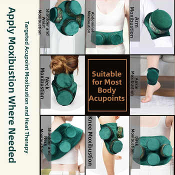 Wanling velúrová pokrývka na moxibusciu pre krk, plecia, pás a brucho – model jednotný/dvojitý/trojitý/štvoritý, použitie pre zdravotnú starostlivosť masáž, licenčná súkromná etiketa dostupná