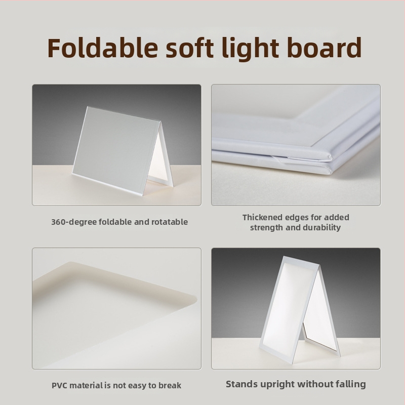 Sulankstoma šviesos difuzijos plokštė papuošalų fotografavimui su atspindinčiu ekranu – studijos rekvizitas