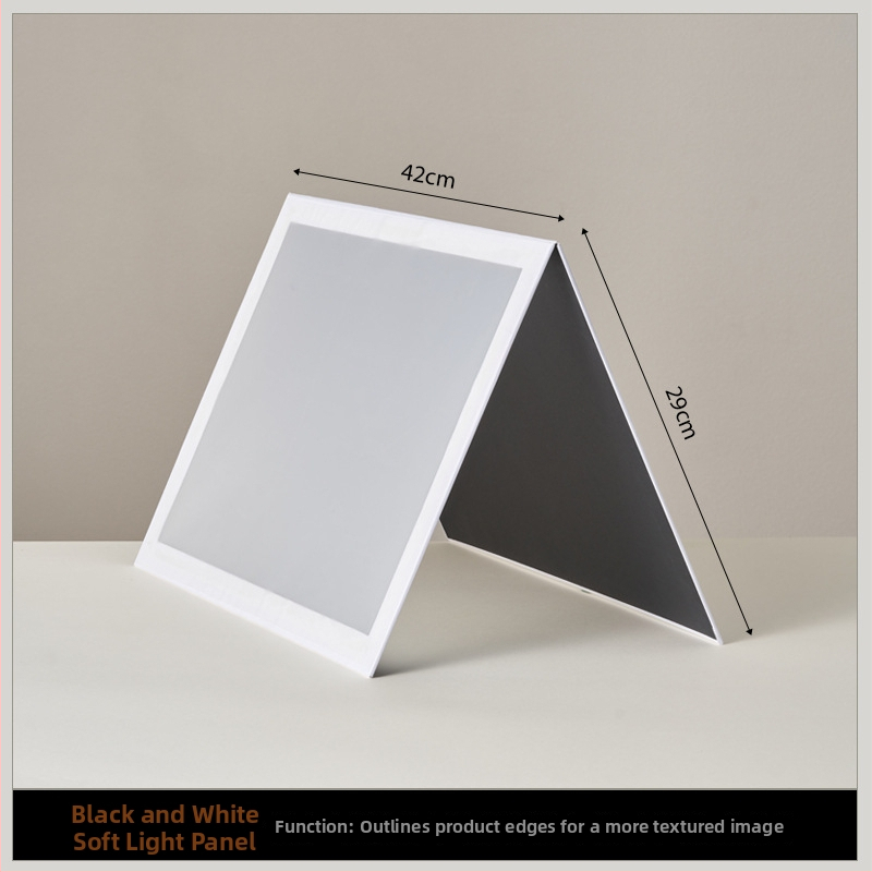 Sulankstoma šviesos difuzijos plokštė papuošalų fotografavimui su atspindinčiu ekranu – studijos rekvizitas