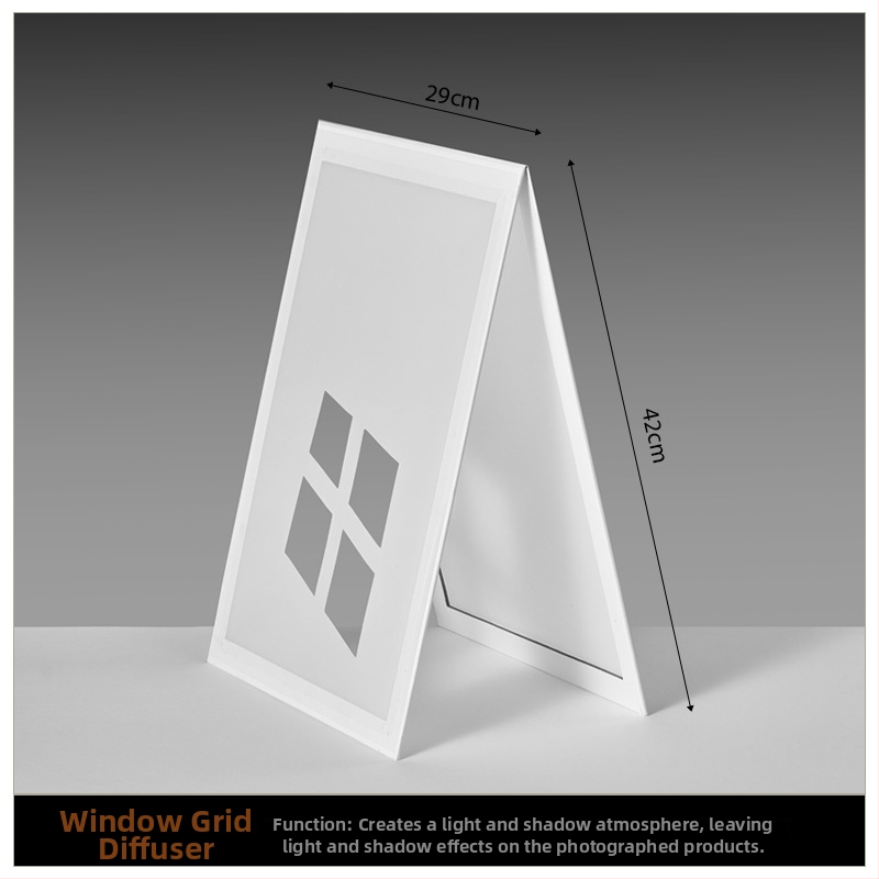 Sulankstoma šviesos difuzijos plokštė papuošalų fotografavimui su atspindinčiu ekranu – studijos rekvizitas