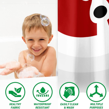 Sprchový záves s vianočným motívom a potlačou soba, polyester; potlač na textílii; potlač loga; vlastná úprava; obchodný atribút: wj-9999