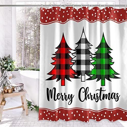 Sprchový záves s vianočným motívom a potlačou soba, polyester; potlač na textílii; potlač loga; vlastná úprava; obchodný atribút: wj-9999