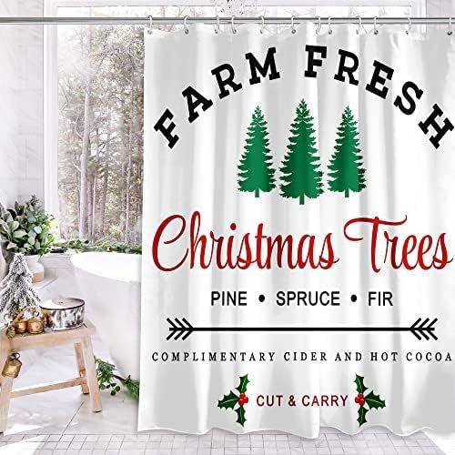 Sprchový záves s vianočným motívom a potlačou soba, polyester; potlač na textílii; potlač loga; vlastná úprava; obchodný atribút: wj-9999