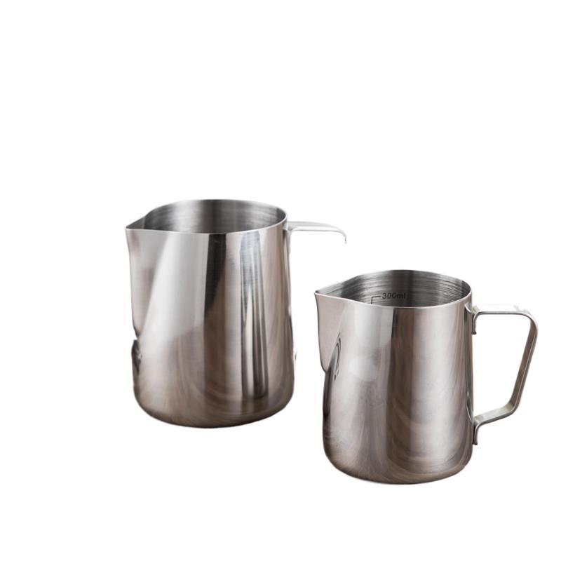 Кана за латте арт с остро носче, дебело тяло, 201 неръждаема стомана и измервателна скала