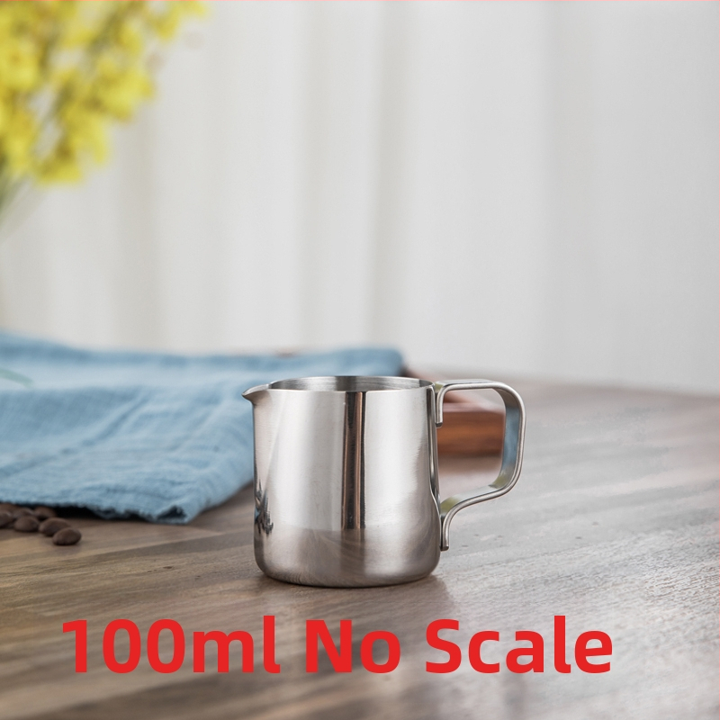 Kanica na latte art so špičatým výtokom, hrubšie telo z 201 nerezovej ocele, s meracou stupnicou