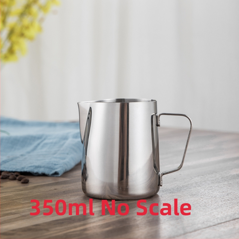 Kanica na latte art so špičatým výtokom, hrubšie telo z 201 nerezovej ocele, s meracou stupnicou