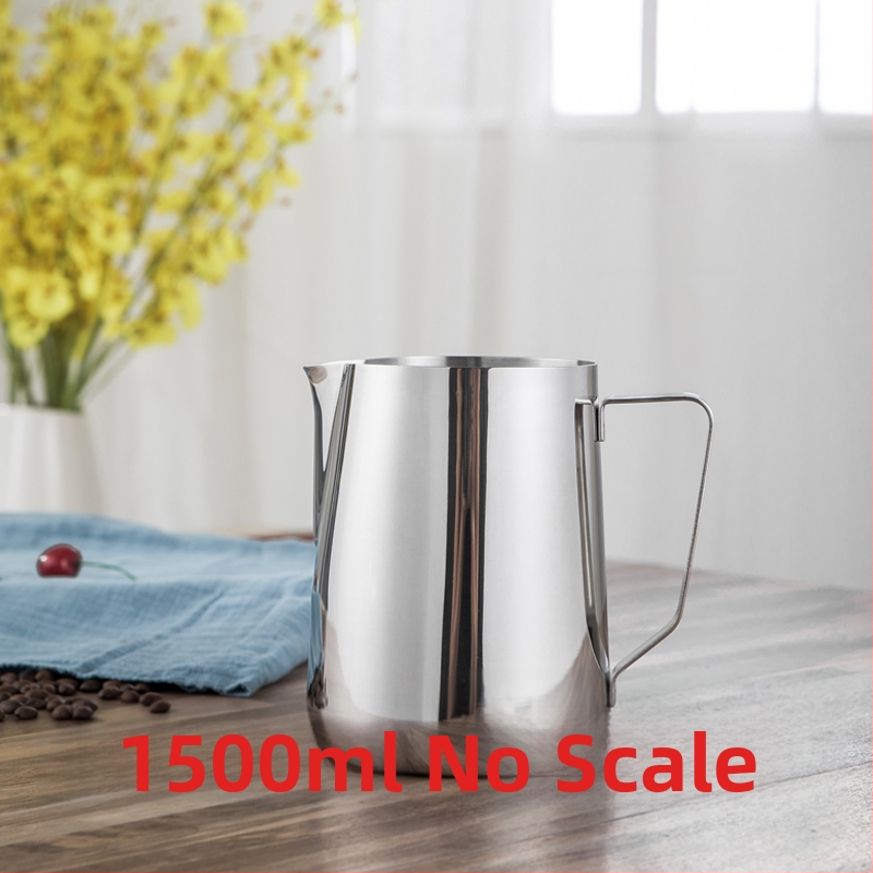 Kanica na latte art so špičatým výtokom, hrubšie telo z 201 nerezovej ocele, s meracou stupnicou