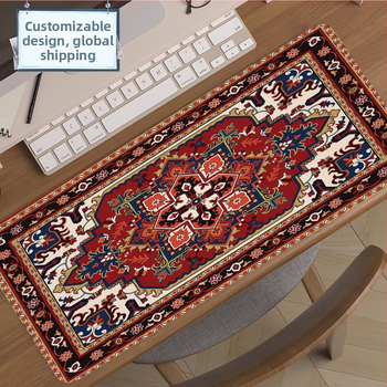 Peles paliktnis ar retro persiešu rakstu, vienpusējs, pretslīdošs, dabīgā gumija, termotransfer druka, ar logotipu drukātu, pielāgošana pieejama