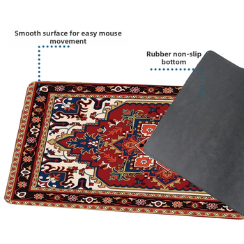 Peles paliktnis ar retro persiešu rakstu, vienpusējs, pretslīdošs, dabīgā gumija, termotransfer druka, ar logotipu drukātu, pielāgošana pieejama