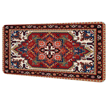 Peles paliktnis ar retro persiešu rakstu, vienpusējs, pretslīdošs, dabīgā gumija, termotransfer druka, ar logotipu drukātu, pielāgošana pieejama