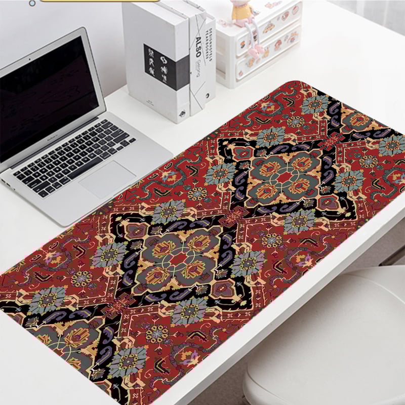 Peles paliktnis ar retro persiešu rakstu, vienpusējs, pretslīdošs, dabīgā gumija, termotransfer druka, ar logotipu drukātu, pielāgošana pieejama