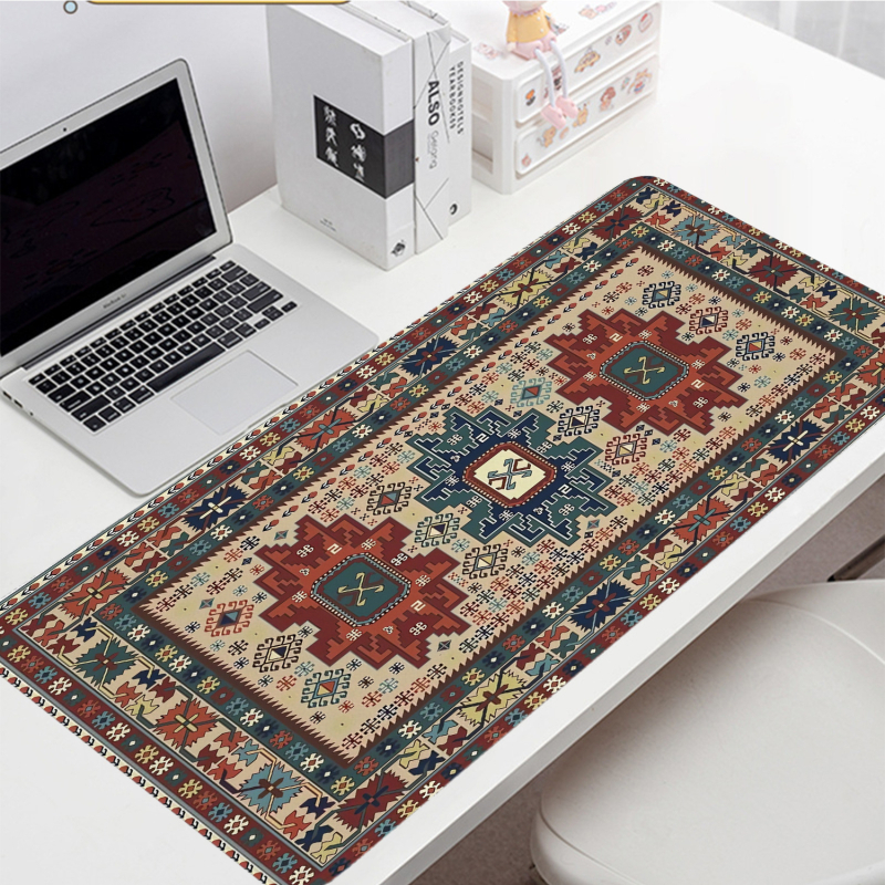 Peles paliktnis ar retro persiešu rakstu, vienpusējs, pretslīdošs, dabīgā gumija, termotransfer druka, ar logotipu drukātu, pielāgošana pieejama