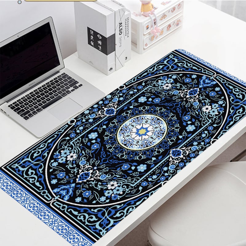 Peles paliktnis ar retro persiešu rakstu, vienpusējs, pretslīdošs, dabīgā gumija, termotransfer druka, ar logotipu drukātu, pielāgošana pieejama