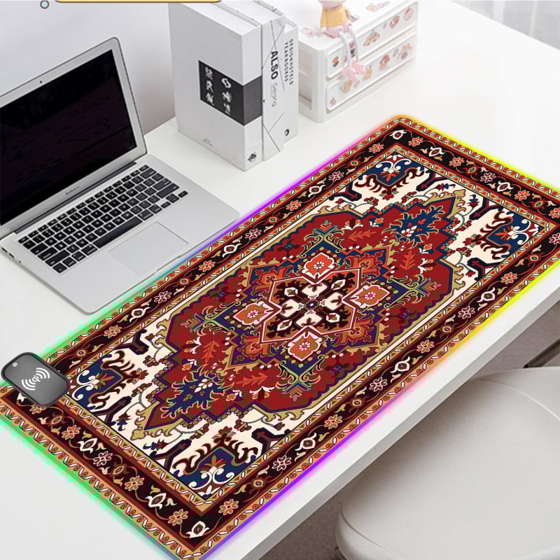 Peles paliktnis ar retro persiešu rakstu, vienpusējs, pretslīdošs, dabīgā gumija, termotransfer druka, ar logotipu drukātu, pielāgošana pieejama