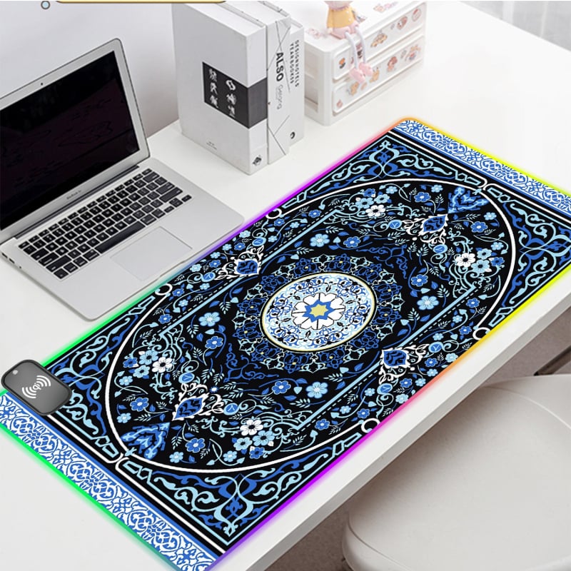 Peles paliktnis ar retro persiešu rakstu, vienpusējs, pretslīdošs, dabīgā gumija, termotransfer druka, ar logotipu drukātu, pielāgošana pieejama