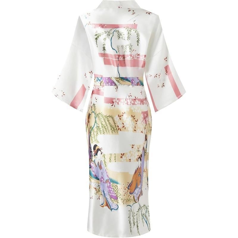 Дамска дълга рокля с флоративен принт от Half-side Velvet, луксозен стил, ултра тънък плат, висока яка