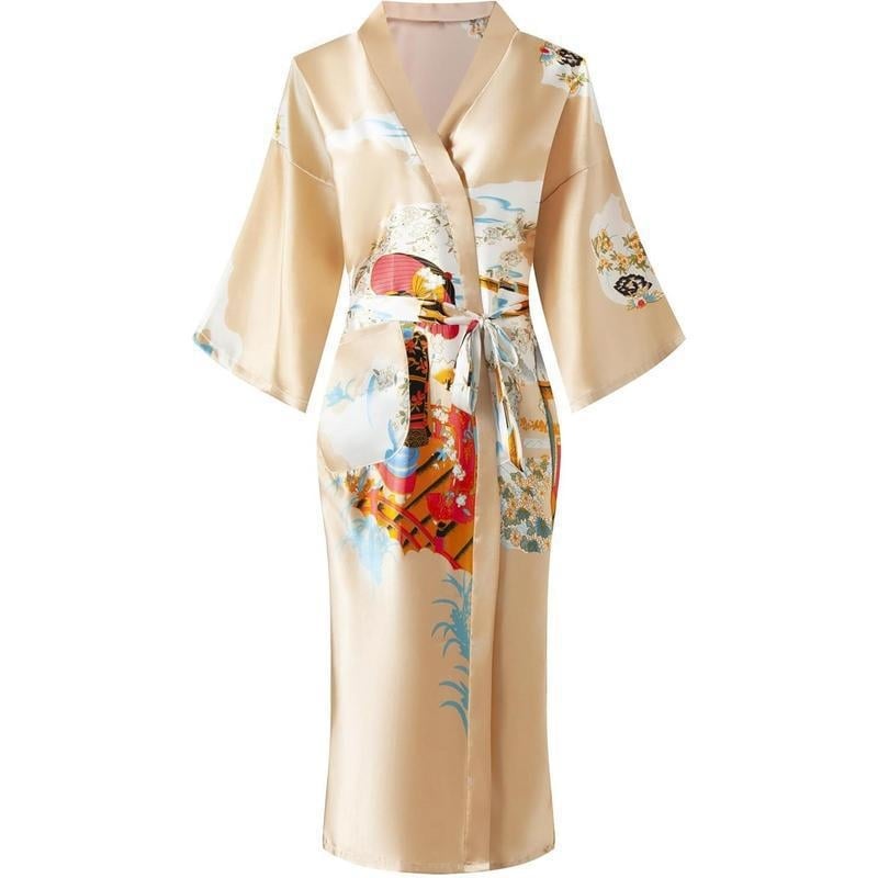 Дамска дълга рокля с флоративен принт от Half-side Velvet, луксозен стил, ултра тънък плат, висока яка