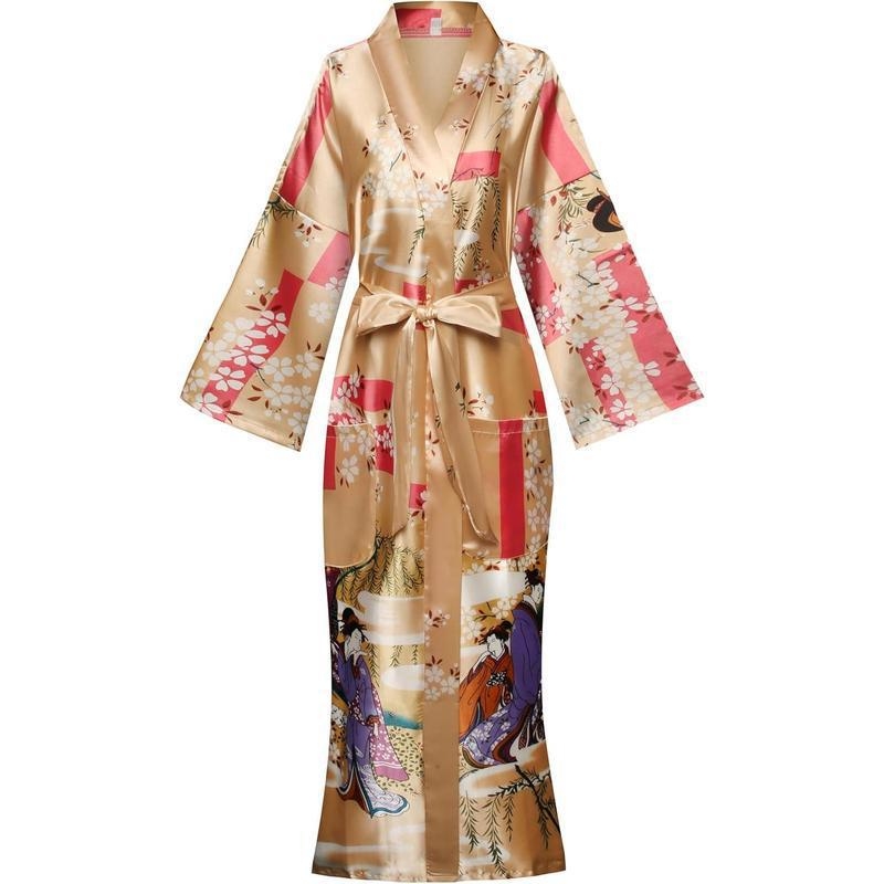 Дамска дълга рокля с флоративен принт от Half-side Velvet, луксозен стил, ултра тънък плат, висока яка