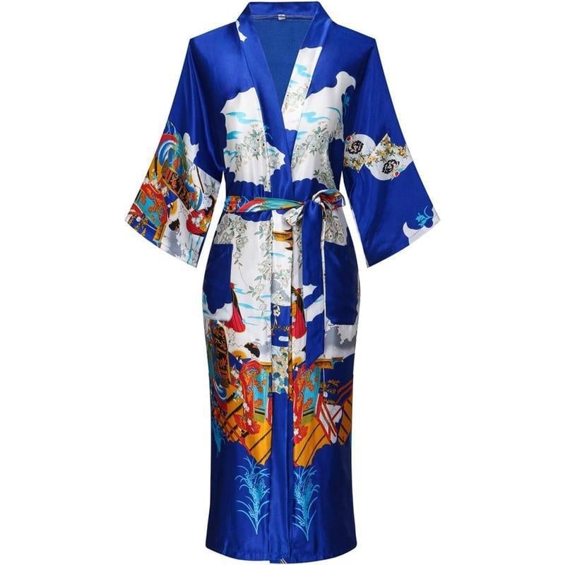 Дамска дълга рокля с флоративен принт от Half-side Velvet, луксозен стил, ултра тънък плат, висока яка