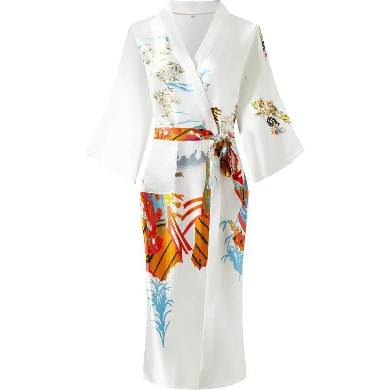 Дамска дълга рокля с флоративен принт от Half-side Velvet, луксозен стил, ултра тънък плат, висока яка