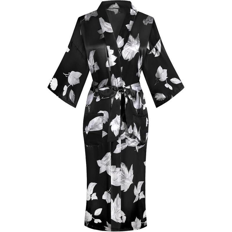 Дамска дълга рокля с флоративен принт от Half-side Velvet, луксозен стил, ултра тънък плат, висока яка