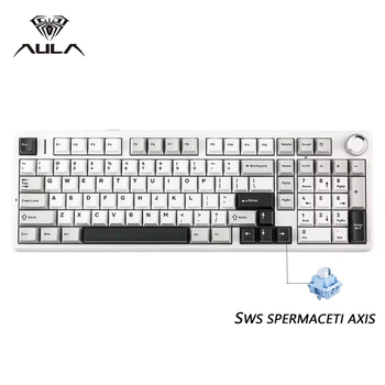 Aula Tarantula F99/F99Pro механична клавиатура – безжична Bluetooth три режима, RGB подсветка, ABS корпус, до 3 устройства едновременно