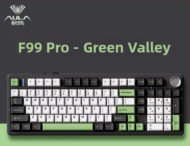 Aula Tarantula F99/F99Pro mechanická klávesnica – bezdrôtový Bluetooth, tri režimy, RGB podsvietenie, ABS telo, až 3 zariadenia súčasne