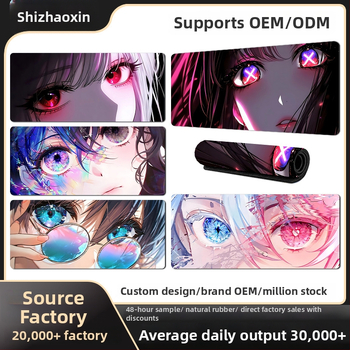 Spēļu galda paliktnis ar anime acs dizainu, anti-slip gumijas un auduma materiāls, rokas atbalsts, termotransferā druka, pielāgota druka