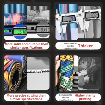 Spēļu galda paliktnis ar anime acs dizainu, anti-slip gumijas un auduma materiāls, rokas atbalsts, termotransferā druka, pielāgota druka