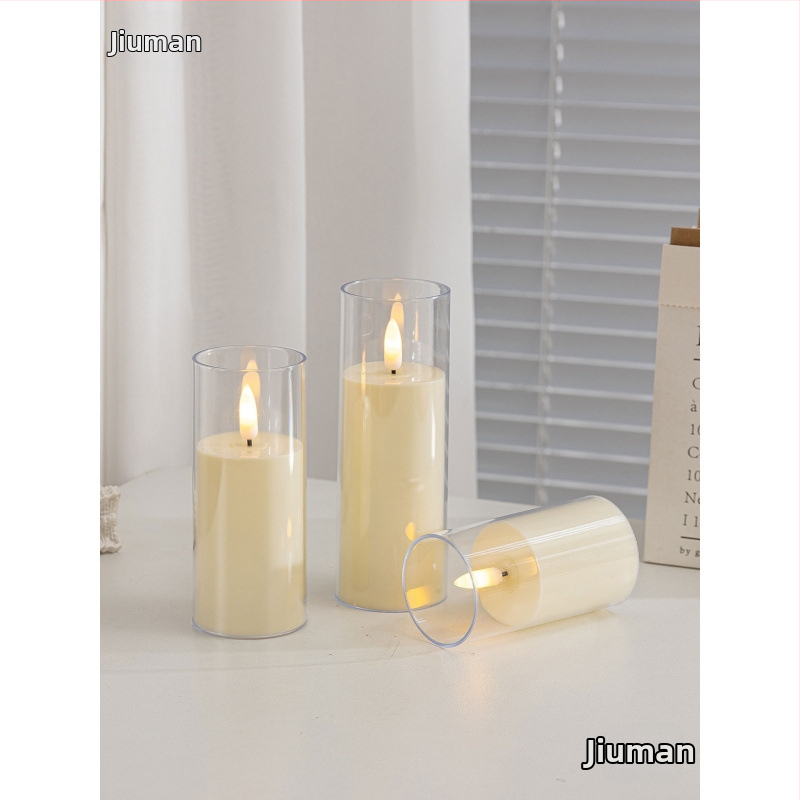Elektrinė žvakė lemputė romantiškoms scenoms, LED atmosferos apšvietimas, dekoratyvinė dirbtinė žvakė — Aromaterapijos vaško plokštelė, Prekės ženklas Panning, Kodas 968992369346