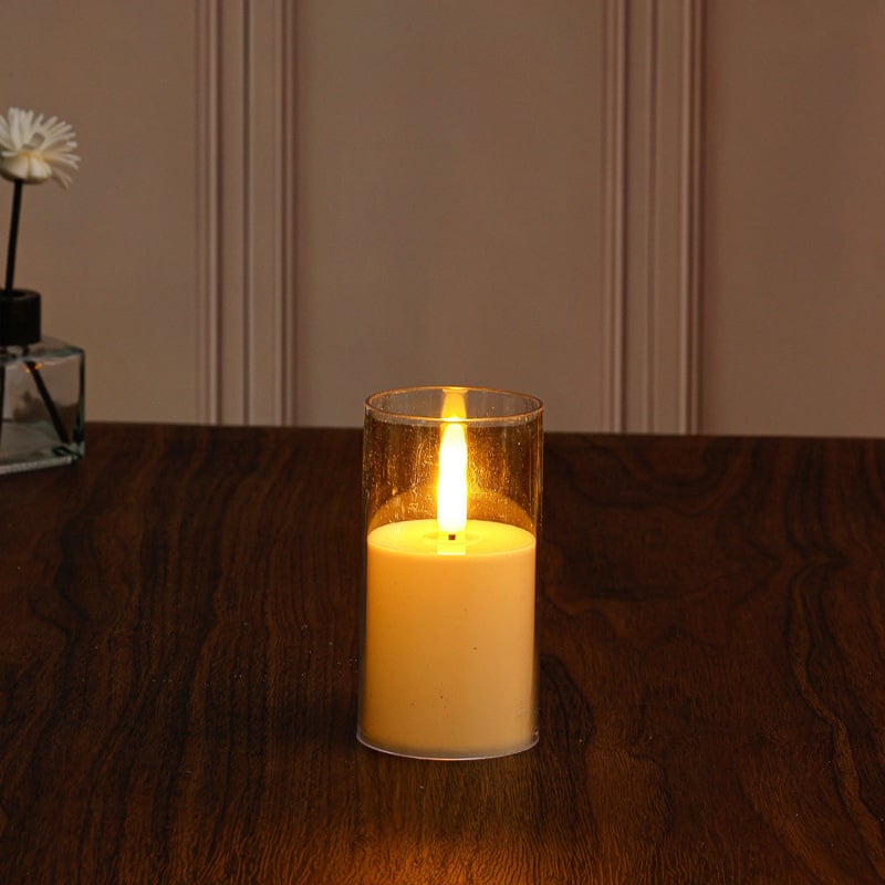 Elektrická sviečka pre romantické scény, LED atmosférické osvetlenie, dekoratívna falošná sviečka, Aromatherapy Wax Slice, Značka Panning, Kód 968992369346