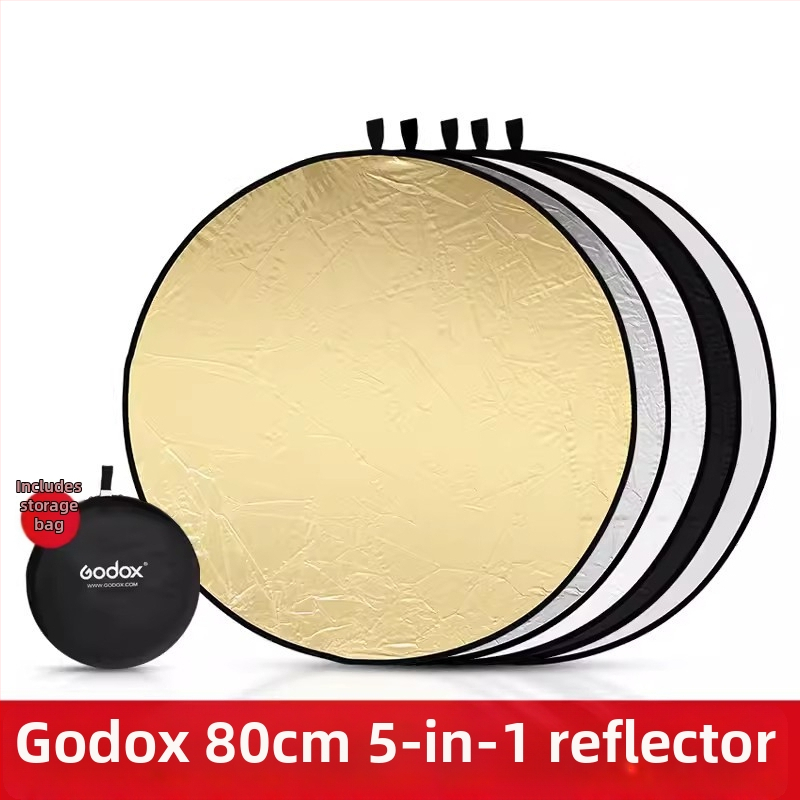 Godox Reflektorius – kompaktiškai sulankstomas apvalus/ovalus šviesos panelis, atspindinti medžiaga, skirtas filmams ir televizijai