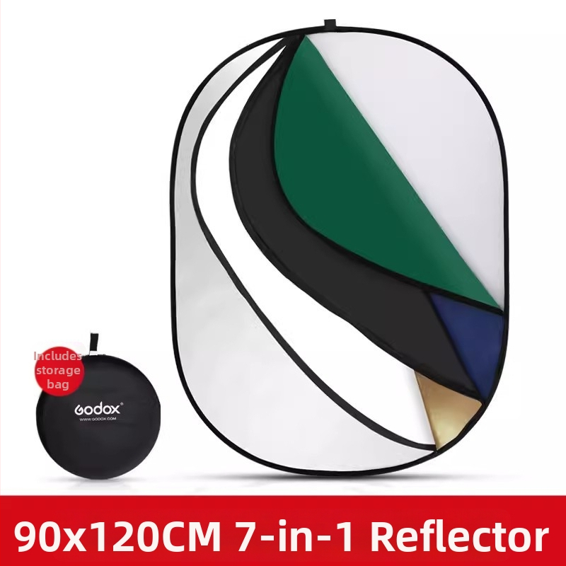 Godox Reflektorius – kompaktiškai sulankstomas apvalus/ovalus šviesos panelis, atspindinti medžiaga, skirtas filmams ir televizijai