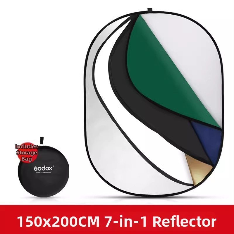 Godox Reflektorius – kompaktiškai sulankstomas apvalus/ovalus šviesos panelis, atspindinti medžiaga, skirtas filmams ir televizijai