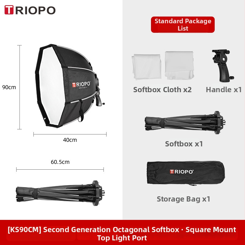 Jiebao K2 Švelnaus Šviesos Dėžė su Oktagonaline Tinkleliu – Greitas Tvirtinimas Studijinei Fotografijai