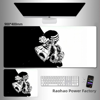 Liels spēļu peles paliktnis ar anime seriāla motīvu un tintes mazgāšanas seno stilā; dabiskā gumija, pretslīdēšana, vienpusējs.