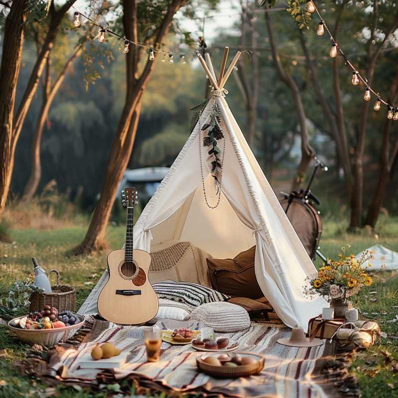 Vienam žmogui skirta sulankstoma stovyklavimo palapinė, trikampio formos; vienos sluoksnio konstrukcija; vidinis audinys ir grindų audinys iš medvilnės ir lino