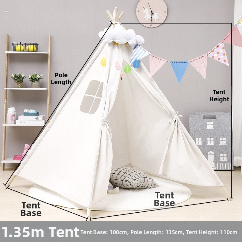 Vienam žmogui skirta sulankstoma stovyklavimo palapinė, trikampio formos; vienos sluoksnio konstrukcija; vidinis audinys ir grindų audinys iš medvilnės ir lino