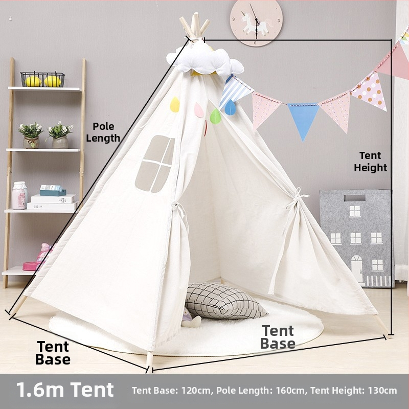 Vienam žmogui skirta sulankstoma stovyklavimo palapinė, trikampio formos; vienos sluoksnio konstrukcija; vidinis audinys ir grindų audinys iš medvilnės ir lino