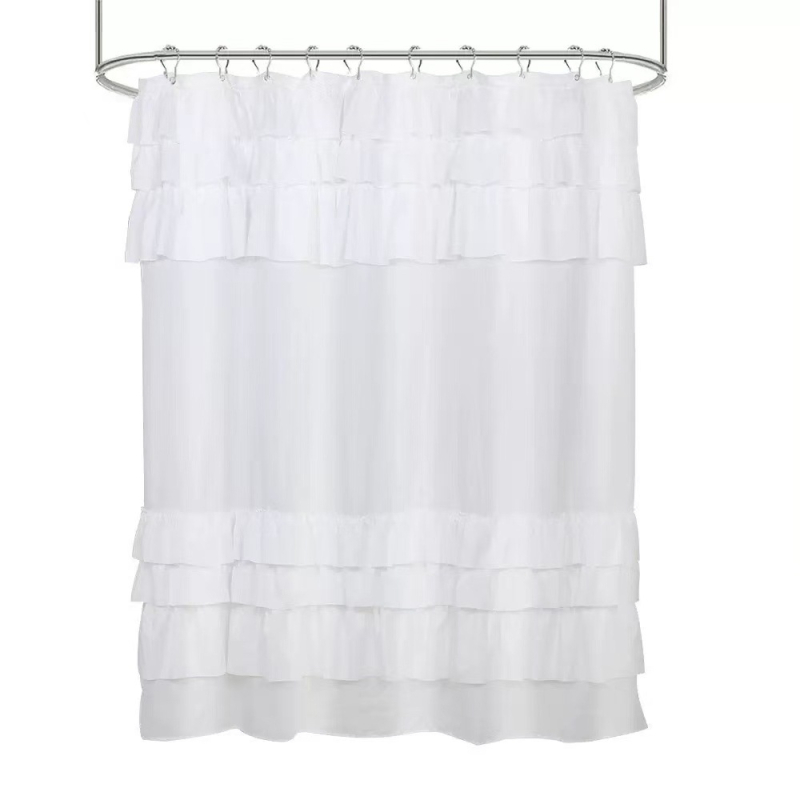 Záves do sprchového kúta s čipkou - polyester - moderný minimalistický štýl - prispôsobiteľný