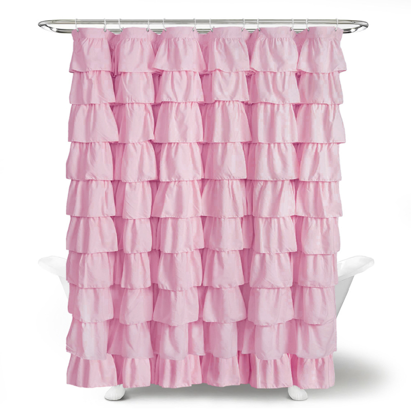 Záves do sprchového kúta s čipkou - polyester - moderný minimalistický štýl - prispôsobiteľný