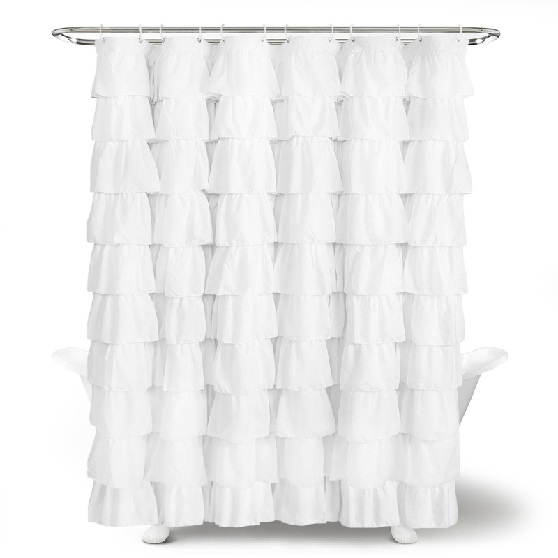 Záves do sprchového kúta s čipkou - polyester - moderný minimalistický štýl - prispôsobiteľný