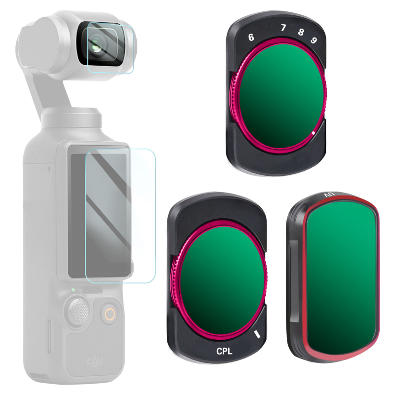 Filtru polarizant Zomei pentru DJI Osmo Pocket 3 – Eliberare magnetică rapidă UV/CPL/ND, Sticlă optică