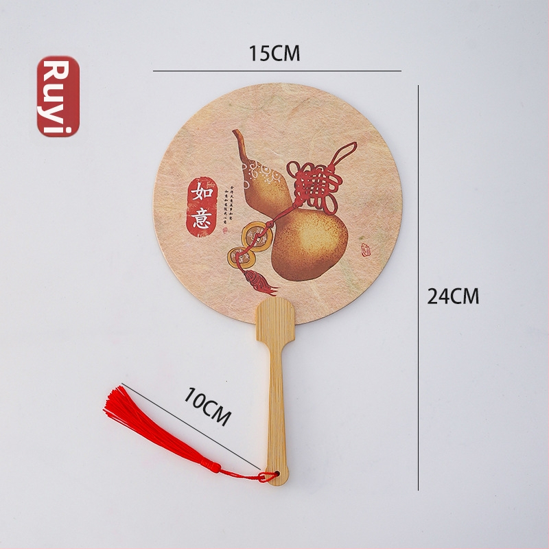 Ķīnas antīkā stila roku vents ar garu rokturi un pušķi, materiāls: audums, zīmols Tane, atsevišķa iepakošana