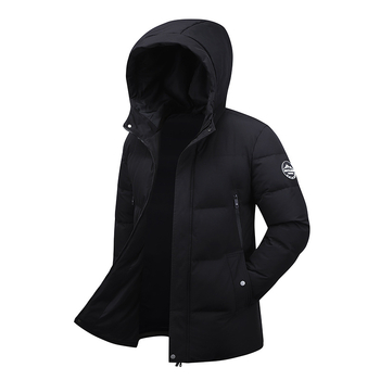 Meeste puuvillast täidetud jakk, korealise stiiliga cardigan, kapuutsiga, paksenenud, polüester täidis