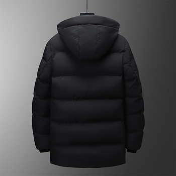 Meeste puuvillast täidetud jakk, korealise stiiliga cardigan, kapuutsiga, paksenenud, polüester täidis