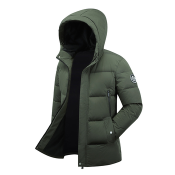 Meeste puuvillast täidetud jakk, korealise stiiliga cardigan, kapuutsiga, paksenenud, polüester täidis