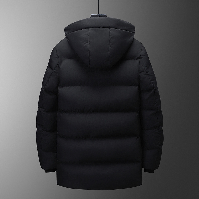 Meeste puuvillast täidetud jakk, korealise stiiliga cardigan, kapuutsiga, paksenenud, polüester täidis